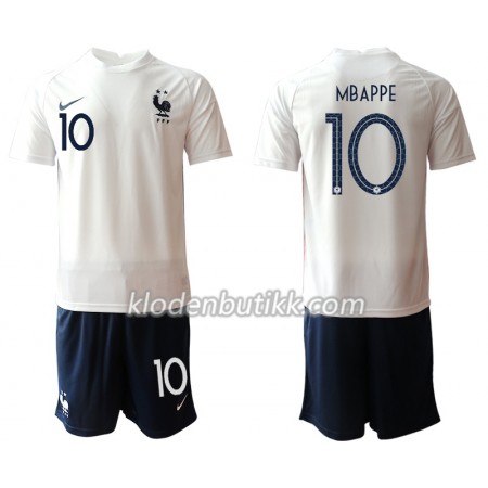 Frankrike Kylian Mbappé 10 Barn Bortedraktsett Euro 2020 Kortermet (+ Korte bukser)